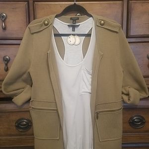 Ann taylor sweater jacket and banana republic tank